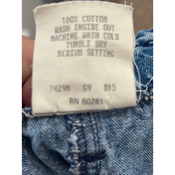 vintage 80s cherokee denim skirt / Pleat A-line Denim Prairie Skirt/ size small - Picture 9 of 9